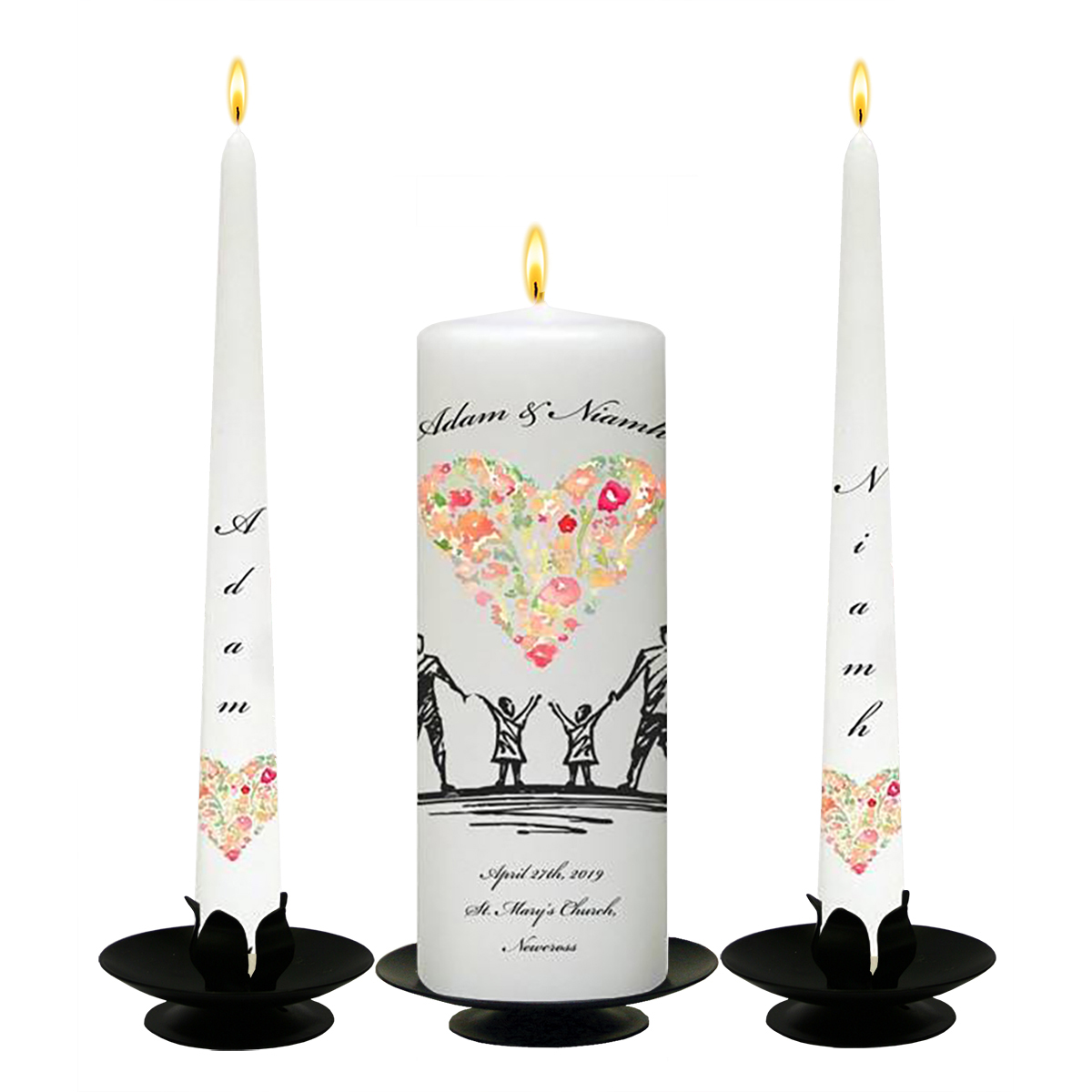 Customised Wedding Candles - All We Need is Love